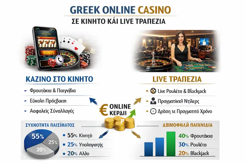 Greek online casino σε κινητό με live τραπέζια, provider φίλτρα και σταθερό UX